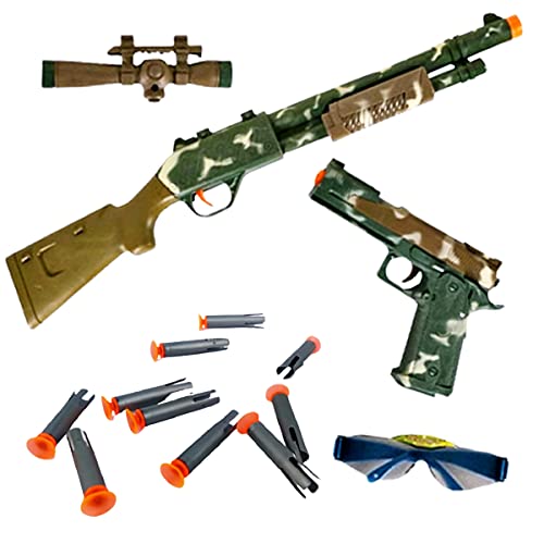 kit brinquedo espingarda lana dardos mais pistola com acessrios